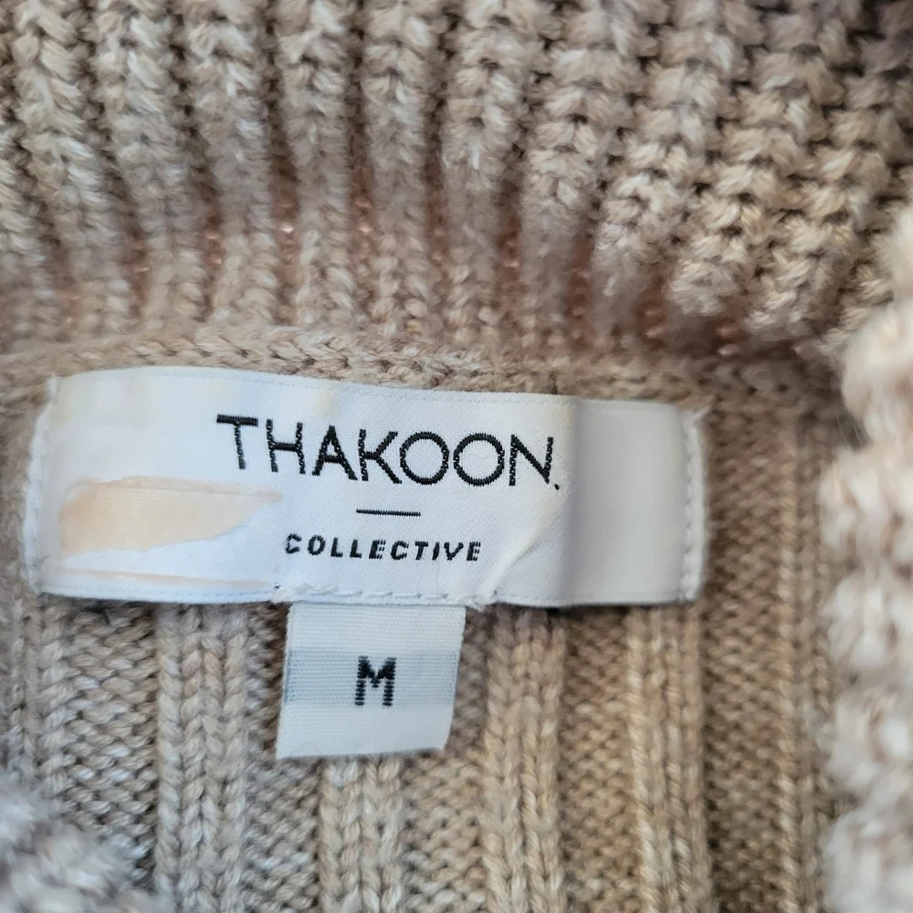 Thakoon Collective Cross Front Ribbed‎ Turtleneck Sweater M